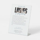 モダンタイポグラフィ「LASHES by」アフターケア 台座サイン (正面)