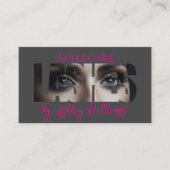 モダンタイポグラフィ「LASHES by」アフターケア 名刺 (正面)