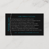 モダンタイポグラフィ「LASHES by」アフターケア 名刺 (裏面)