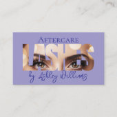 モダンタイポグラフィ「LASHES by」アフターケア 名刺 (正面)