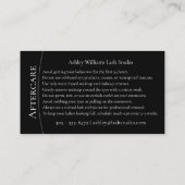 モダンタイポグラフィ「LASHES by」アフターケア 名刺 (裏面)