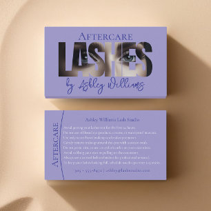 モダンタイポグラフィ「LASHES by」アフターケア 名刺