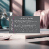 モダンタイポグラフィ「LASHES by」アフターケア 名刺