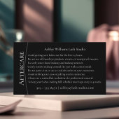 モダンタイポグラフィ「LASHES by」アフターケア 名刺