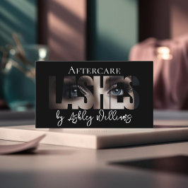 モダンタイポグラフィ「LASHES by」アフターケア 名刺