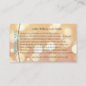 モダンタイポグラフィ「LASHES by」アフターケア 名刺 (裏面)