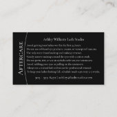 モダンタイポグラフィ「LASHES by」アフターケア 名刺 (裏面)