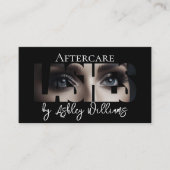 モダンタイポグラフィ「LASHES by」アフターケア 名刺 (正面)