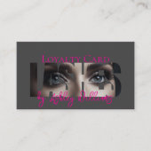 モダンタイポグラフィ「LASHES by」ラッシュアーティスト ロイヤリティカード (正面)