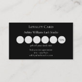 モダンタイポグラフィ「LASHES by」ラッシュアーティスト ロイヤリティカード (裏面)