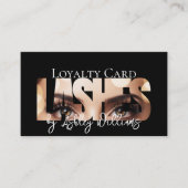 モダンタイポグラフィ「LASHES by」ラッシュアーティスト ロイヤリティカード (正面)