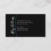 モダンタイポグラフィ「LASHES by」ラッシュアーティスト 名刺 (裏面)