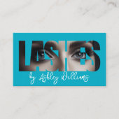 モダンタイポグラフィ「LASHES by」ラッシュアーティスト 名刺 (正面)