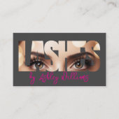 モダンタイポグラフィ「LASHES by」ラッシュアーティスト 名刺 (正面)