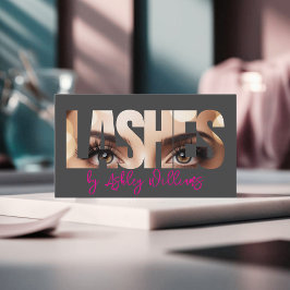 モダンタイポグラフィ「LASHES by」ラッシュアーティスト 名刺