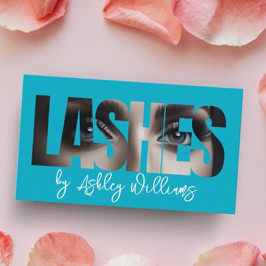 モダンタイポグラフィ「LASHES by」ラッシュアーティスト 名刺