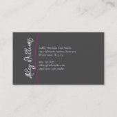 モダンタイポグラフィ「LASHES by」ラッシュアーティスト 名刺 (裏面)