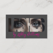 モダンタイポグラフィ「LASHES by」ラッシュアーティスト 名刺 (正面)