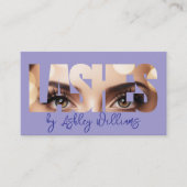 モダンタイポグラフィ「LASHES by」ラッシュアーティスト 名刺 (正面)