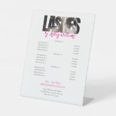 モダンタイポグラフィ「LASHES by」価格表 台座サイン (正面)