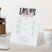 モダンタイポグラフィ「LASHES by」価格表 台座サイン (インサイチュ)