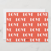 モダンタイポグラフィXOXOハッピーバレンタインデー写真 シーズンカード (裏面)