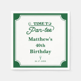 モダンタイム・トゥ・パーティ メンズ ゴルフ 誕生日プレゼント スタンダードカクテルナプキン