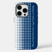 モダンタグラインスクリプトブルーホワイトハーフトーン Case-Mate iPhoneケース (裏面)