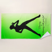 モダンタップ引用文 ビーチタオル (正面)