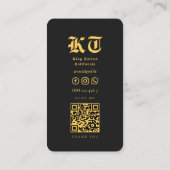 モダンタトゥーアーティストタトゥースタジオブラック 名刺 (裏面)