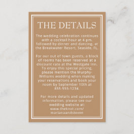 モダンタン ベージュ 封筒カード エンクロージャーカード