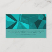 モダンターコイズとティール（緑がかった色）抽象芸術 名刺 (裏面)