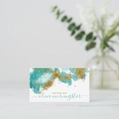 モダンターコイズと金ゴールドナゲット 名刺 (スタンド正面)