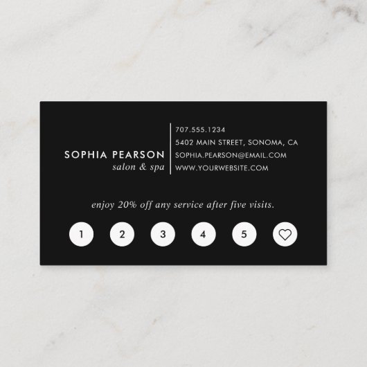 モダンターコイズウォーター色ブロ |ロイヤリティカード ロイヤリティカード (裏面)