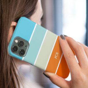 モダンターコイズオレンジ緑カラーブロック Case-Mate iPhone 14ケース