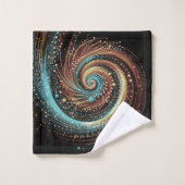 モダンターコイズカッパー抽象バスルーム バスタオルセット (ウォッシュタオル)