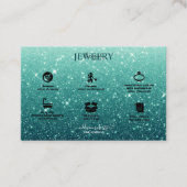 モダンターコイズグリッタージュエリー気に 名刺 (正面)