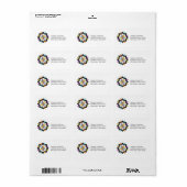 モダンターコイズサンプラーキルト住所 シール (フルシート)