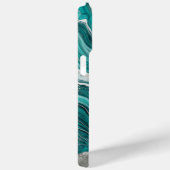 モダンターコイズシルバーマエレガントーブル Case-Mate iPhoneケース (裏面 / 右)