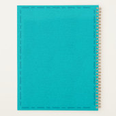 モダンターコイズステッチフェイクレザー プランナー手帳 (裏面)