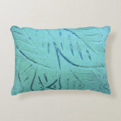 モダンターコイズテクス葉チャ アクセントクッション (正面)