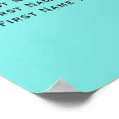 モダンターコイズブルーとストリングライトの座席 ポスター (角)