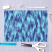 モダンターコイズブルー絞り染め 薄葉紙 (クラフト)