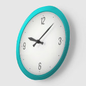 モダンターコイズラウンドウォールクロック ラージ壁時計 (傾斜)