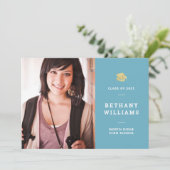 モダンターコイズ写真卒業会 招待状 (スタンド正面)