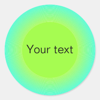 モダンターコイズ及びグリーンデザイン ラウンドシール