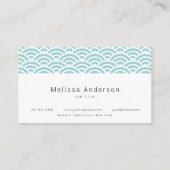 モダンターコイズ波紋洗浄サービス 名刺 (裏面)