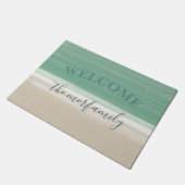 モダンターコイズ海ビーチウェルカムドアマット ドアマット (アングル)