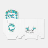 モダンターコイズ秋フローラ結婚記念日 フェイバーボックス (折り畳みなし)