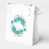 モダンターコイズ秋フローラ結婚記念日 フェイバーボックス (裏面サイド)